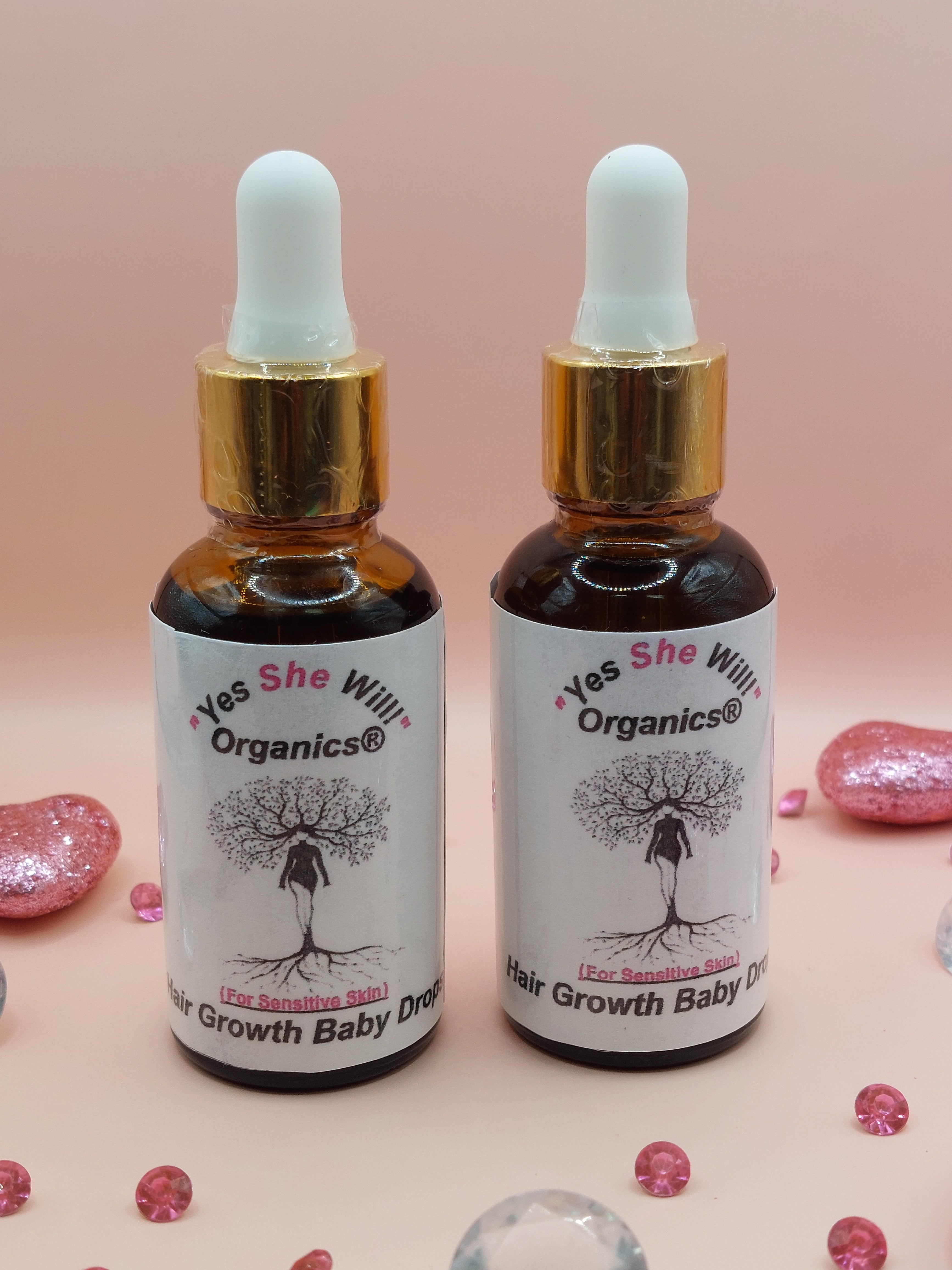 "Yes She Will!" Organics®️Hair Growth Baby Drops (1 fl oz glass dropper bottle)