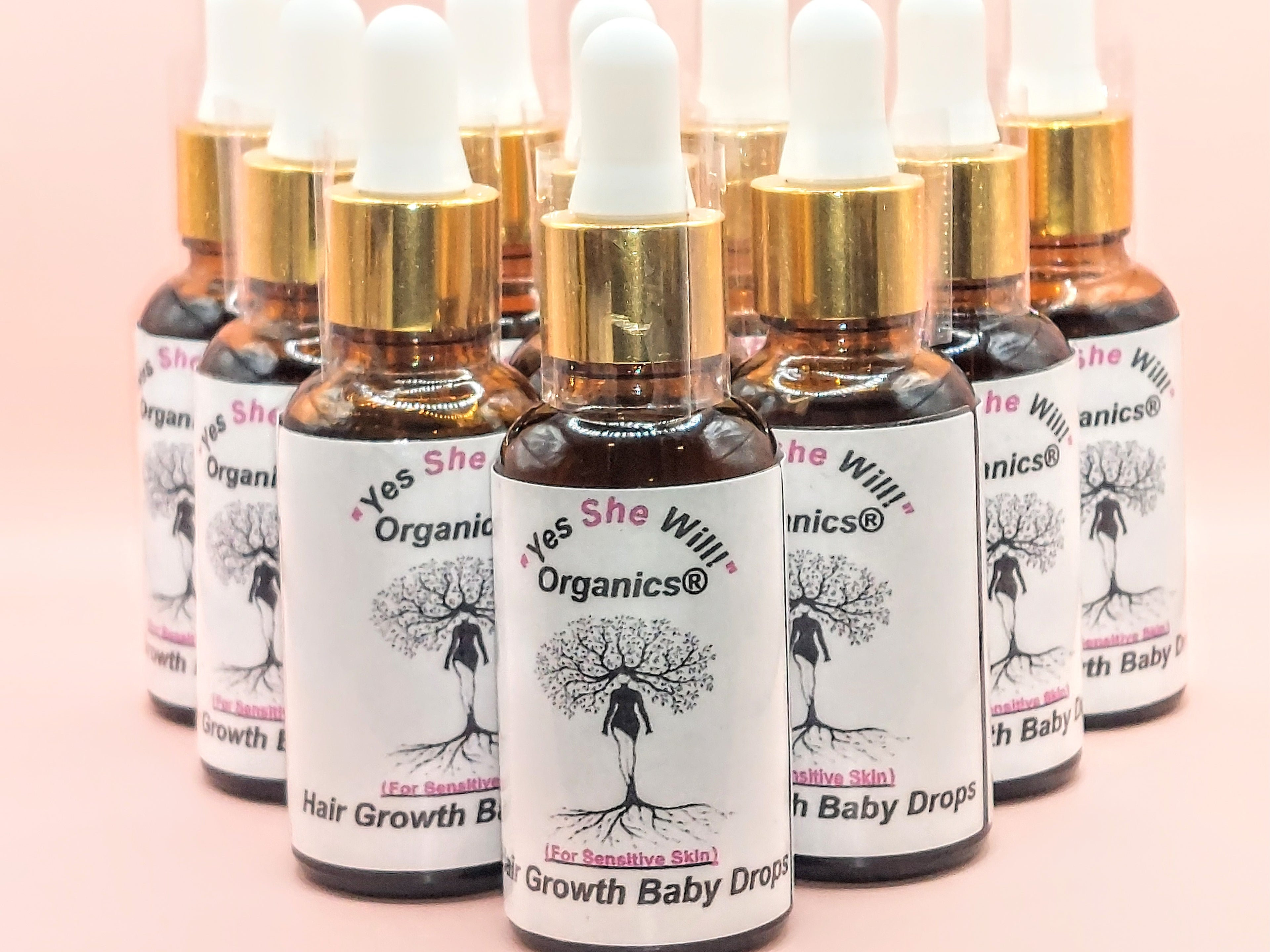 "Yes She Will!" Organics®️Hair Growth Baby Drops (1 fl oz glass dropper bottle)