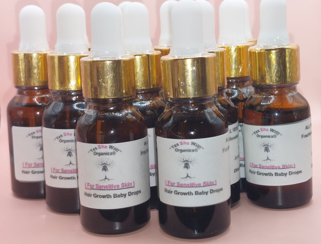"Yes She Will!" Organics®️Hair Growth Baby Drops (0.5 fl oz glass dropper bottle)