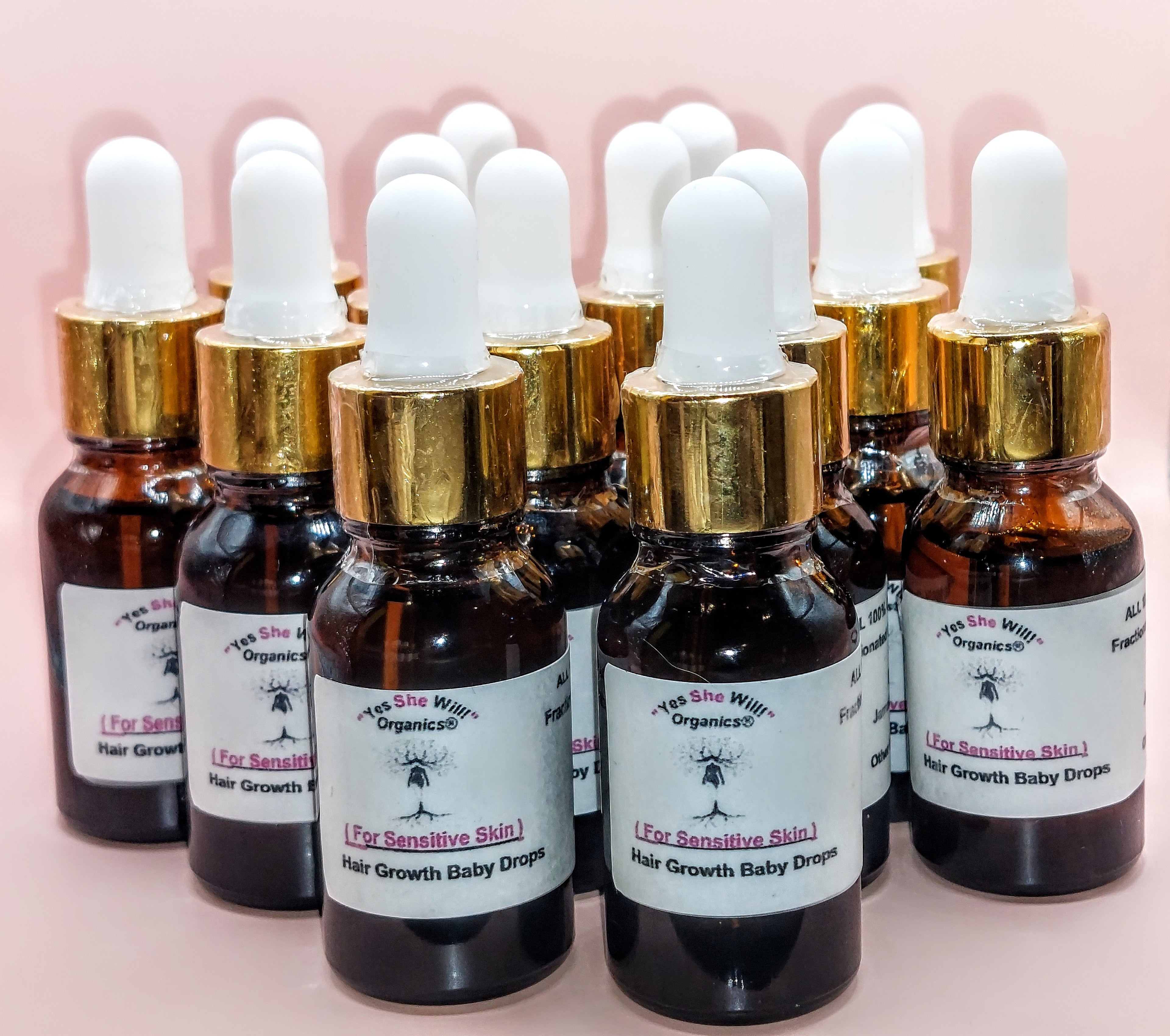 "Yes She Will!" Organics®️Hair Growth Baby Drops (0.5 fl oz glass dropper bottle)