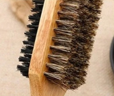 "Yes She Will!" Organics®️Double-Sided Boar Bristle Brush With Natural Organic Bamboo Wood Handle