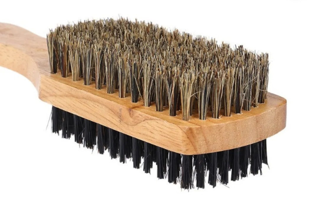 "Yes She Will!" Organics®️Double-Sided Boar Bristle Brush With Natural Organic Bamboo Wood Handle